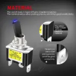3 Pack 12V 30A Blue LED ON OFF Toggle Switches 3 Pin - Image 16