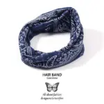 3 Pack Boho Knotted Fabric Headbands in Maroon Navy and Black - Image 7