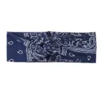 3 Pack Boho Knotted Fabric Headbands in Maroon Navy and Black - Image 9