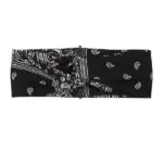 3 Pack Boho Knotted Fabric Headbands in Maroon Navy and Black - Image 10