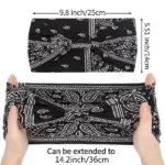 3 Pack Boho Knotted Fabric Headbands in Maroon Navy and Black - Image 13