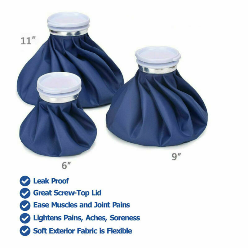 3 Pack Reusable Hot and Cold Ice Bags, 6 9 and 11 Inch