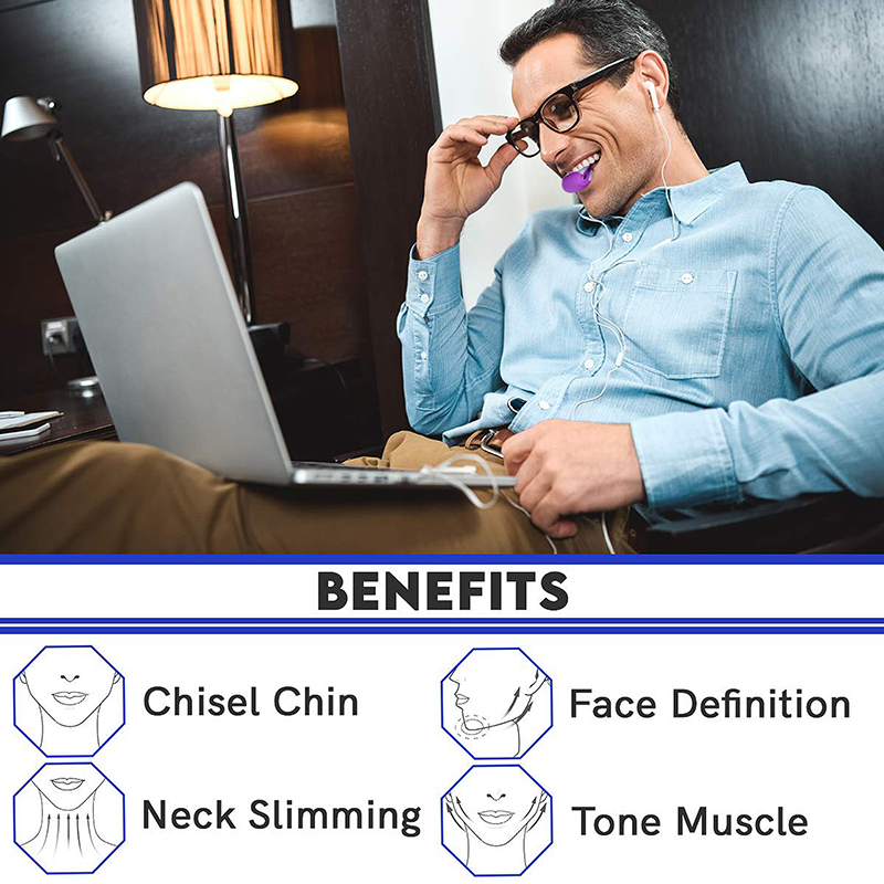 3 Pack Silicone Jaw Exerciser Set with 40 50 and 60 lb Resistance