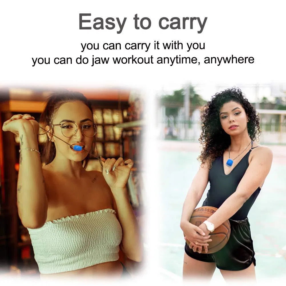 3 Pack Silicone Jaw Exerciser Set with 40 50 and 60 lb Resistance