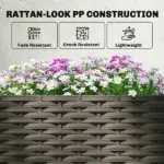 3PCS Plastic Planter Box with Trellis, Self-Watering Raised Garden Bed with Trellis and Automatic Watering Timer Kit - Image 8