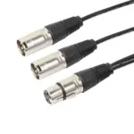 3 Pin XLR Female to Dual XLR Male Y Splitter Microphone Cable - Image 5