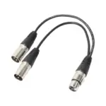 3 Pin XLR Female to Dual XLR Male Y Splitter Microphone Cable - Image 2