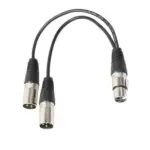3 Pin XLR Female to Dual XLR Male Y Splitter Microphone Cable - Image 4