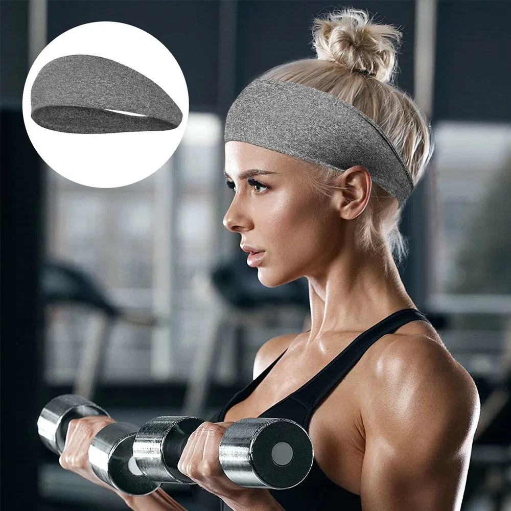 3 Pack Stretch Sports Sweatband Headbands for Running Yoga and Gym