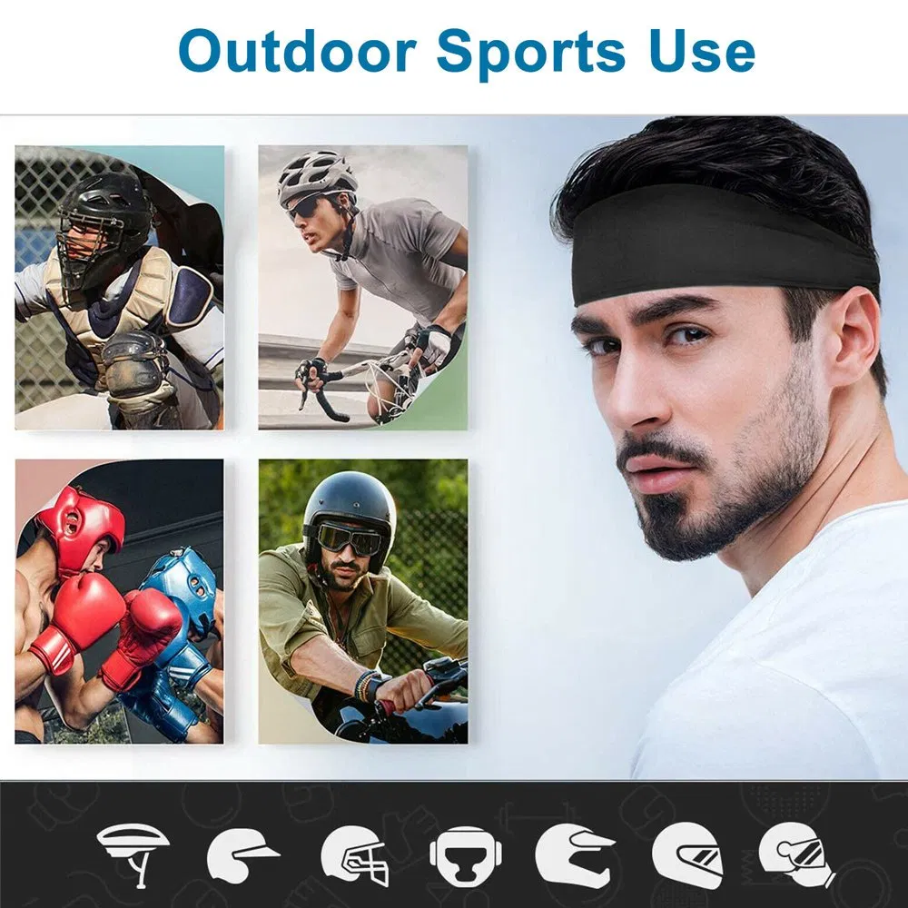 3 Pack Stretch Sports Sweatband Headbands for Running Yoga and Gym