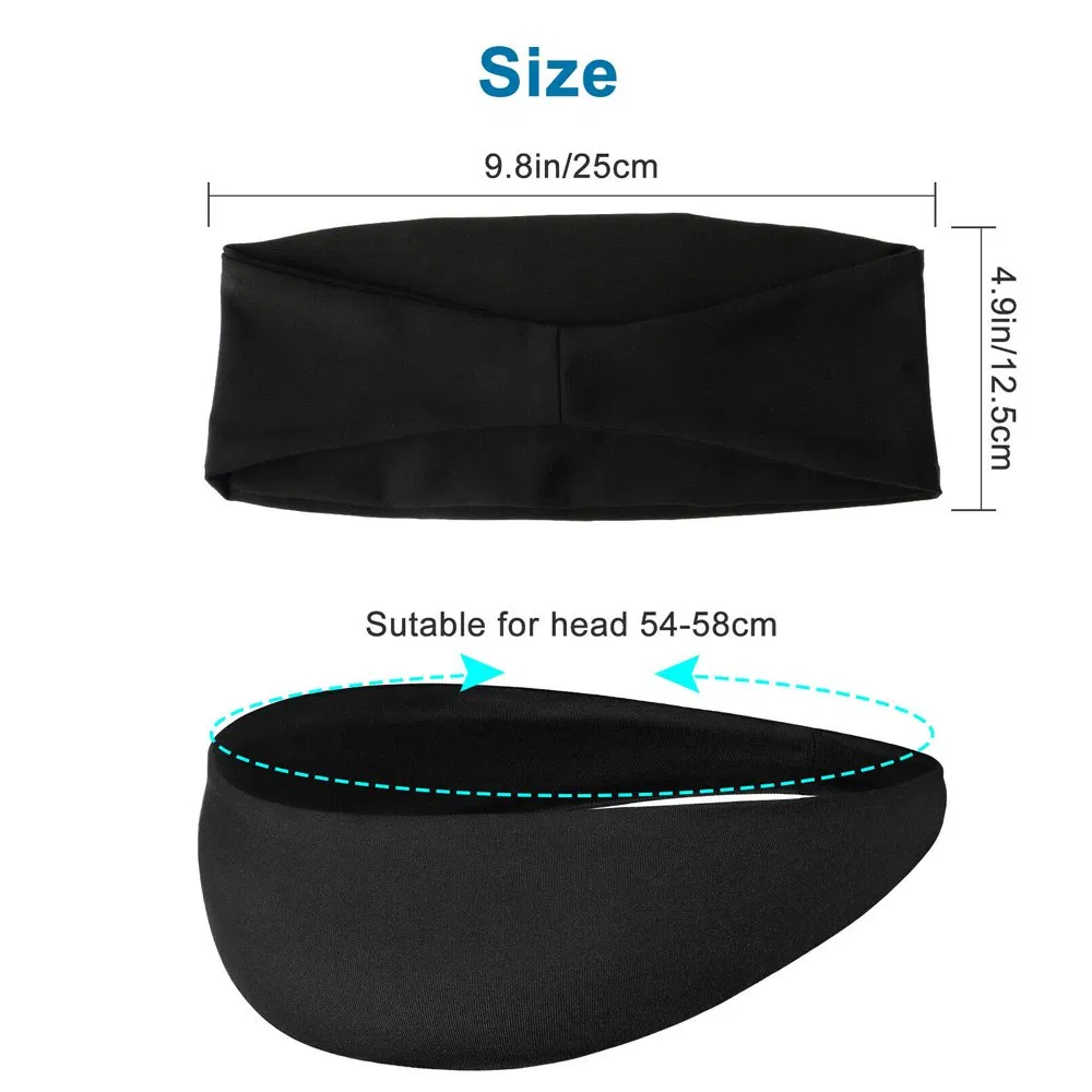 3 Pack Stretch Sports Sweatband Headbands for Running Yoga and Gym