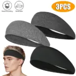 3 Pack Stretch Sports Sweatband Headbands for Running Yoga and Gym - Image 2