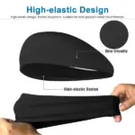 3 Pack Stretch Sports Sweatband Headbands for Running Yoga and Gym - Image 3