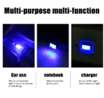 3 Pack Mini Blue USB LED Car Interior Ambient Lights - Image 16