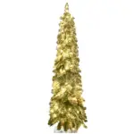 HOMCOM 4 ft Artificial Slim Christmas Trees, with Snow Frosted Branches, Warm White or Colorful LED Lights, Downswept Shape - Image 11