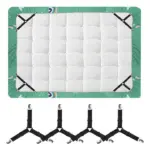 4 Pack Adjustable Triangle Bed Sheet Fastener Straps with Metal Clips - Image 13