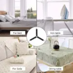 4 Pack Adjustable Triangle Bed Sheet Fastener Straps with Metal Clips - Image 14