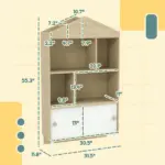 4-Cubby Children's Toy Shelf, Kids Bookshelf and Toy Storage for Playroom, Children's Room, Living Room - Image 3