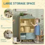 4-Cubby Children's Toy Shelf, Kids Bookshelf and Toy Storage for Playroom, Children's Room, Living Room - Image 4