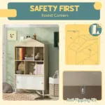 4-Cubby Children's Toy Shelf, Kids Bookshelf and Toy Storage for Playroom, Children's Room, Living Room - Image 6