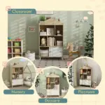 4-Cubby Children's Toy Shelf, Kids Bookshelf and Toy Storage for Playroom, Children's Room, Living Room - Image 7