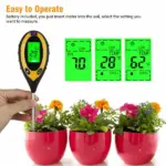 4 in 1 Digital Soil Tester for pH Moisture Temperature and Sunlight - Image 4