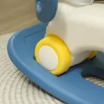 4 in 1 Rocking Horse for Toddles 2-5 Years with Detachable Push Handle and Balance Board, Blue - Image 9