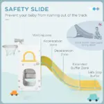 4-in-1 Toddler Slide, Yellow, for Ages 1-3, with Basketball Hoop, Climber, Telescope, Storage Baskets - Image 5