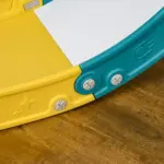 4-in-1 Toddler Slide, Yellow, for Ages 1-3, with Basketball Hoop, Climber, Telescope, Storage Baskets - Image 8