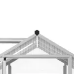 Outsunny 4' L x 6' W Walk-In Polycarbonate Greenhouse with Roof Vent, Outdoor Greenhouse for Winter, Clear - Image 8