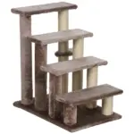 PawHut 4 Levels Cat Steps with Scratching Posts for High Bed, Sofa, Brown
