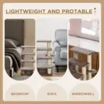 PawHut 4 Levels Cat Steps with Scratching Posts for High Bed, Sofa, Brown - Image 7