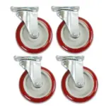 4 Pack 5 Inch Heavy Duty Polyurethane Swivel Caster Wheels 250 lb Each - Image 9
