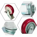 4 Pack 5 Inch Heavy Duty Polyurethane Swivel Caster Wheels 250 lb Each - Image 16