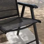Outsunny 4-Pack Black Folding Chairs Stackable Patio Dining Versatile Seating - Image 8
