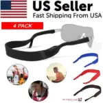 4 Pack Sports Eyeglass Retainer Straps Adjustable Sunglasses Neck Cords