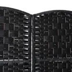 HOMCOM 4 Panel Wicker Room Divider Folding Privacy Screen 6' Tall Black - Image 7