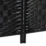 HOMCOM 4 Panel Wicker Room Divider Folding Privacy Screen 6' Tall Black - Image 9