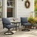 4 Patio Chair Cushions with Seat and Backrest, Fade Resistant Seat Replacement Cushion Set, Gray - Image 7