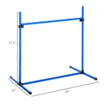 PawHut 4 Piece Dog Agility Starter Kit, Adjustable Jump Bars, Carry Bag, Blue - Image 3
