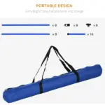 PawHut 4 Piece Dog Agility Starter Kit, Adjustable Jump Bars, Carry Bag, Blue - Image 5