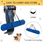 PawHut 4 Piece Dog Agility Starter Kit, Adjustable Jump Bars, Carry Bag, Blue - Image 6