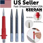 4 Piece Nail Setter and Center Punch Set for Wood and Metal