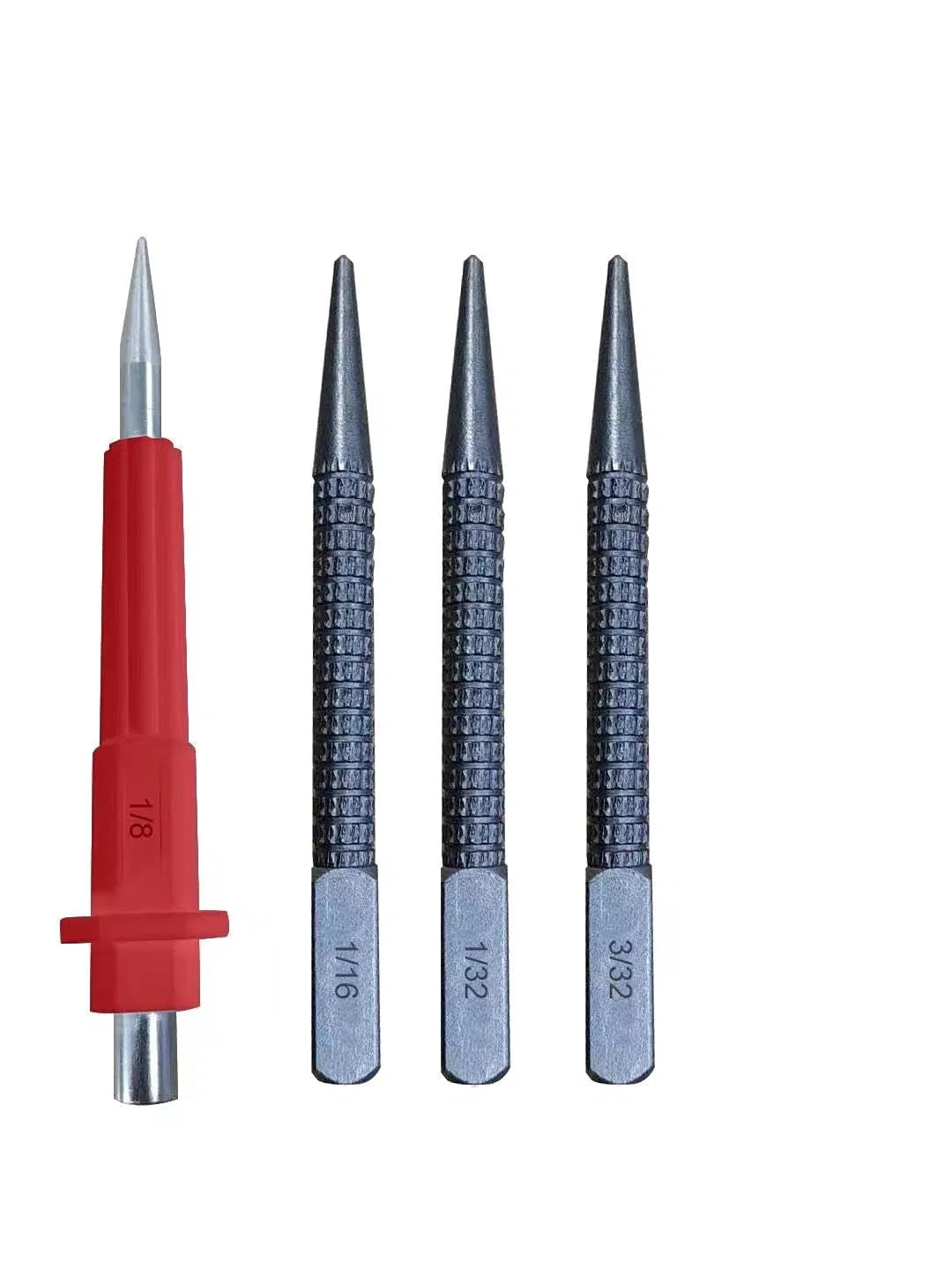 4 Piece Nail Setter and Center Punch Set for Wood and Metal