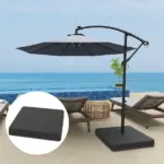 Outsunny 4 Piece Offset Umbrella Base Weight for 176 lb Sand Heavy Duty Outdoor Weights for Umbrella Stand, Black - Image 2