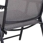 Outsunny 4-piece Patio Folding Chairs, Set with a Simple and Breathable Mesh, Dining Chair with Armrests, for Garden Yard, Camping - Image 8