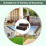 Outsunny 4 Piece Plastic Garden Bed, with Legs and Drainage Hole, Self-Watering and DIY, to Grow Flowers, Herbs and Vegetables, Brown - Image 5