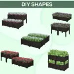 Outsunny 4 Piece Plastic Garden Bed, with Legs and Drainage Hole, Self-Watering and DIY, to Grow Flowers, Herbs and Vegetables, Brown - Image 8