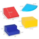 4 Piece Soft Foam Play Set for Toddlers, Climber Playtime Corner, Climbing and Sliding Toys, Multicolor - Image 3
