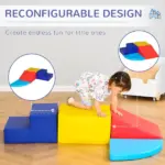 4 Piece Soft Foam Play Set for Toddlers, Climber Playtime Corner, Climbing and Sliding Toys, Multicolor - Image 6
